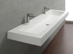 Plan vasque Design, sur mesure, Largeur 100 à 200 cm x Profondeur 40 à 60 cm, résine minérale ACRYSTONE® SOLID-SURFACE Finition lisse, Livraison Offerte et Rapide.